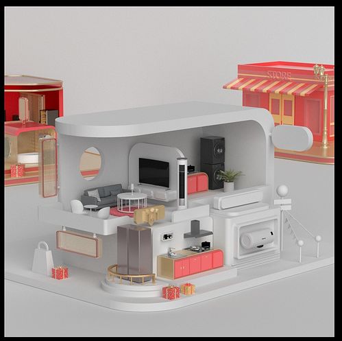 双十一年货节kv建模 产品长图